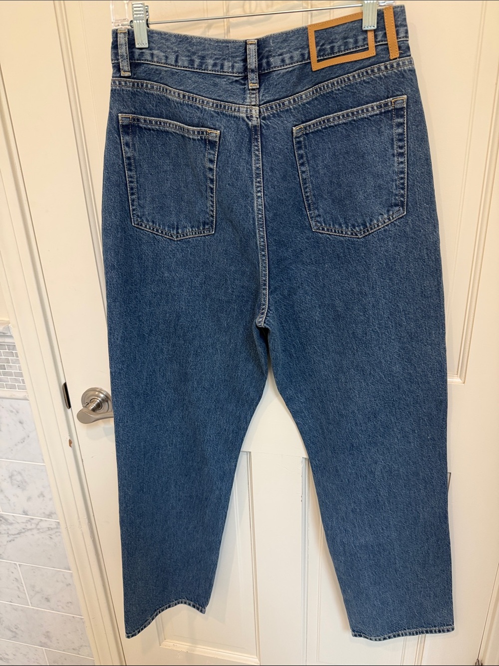 La Ligne Blue High-Waist Straight-Leg Jeans - Picture 3 of 4